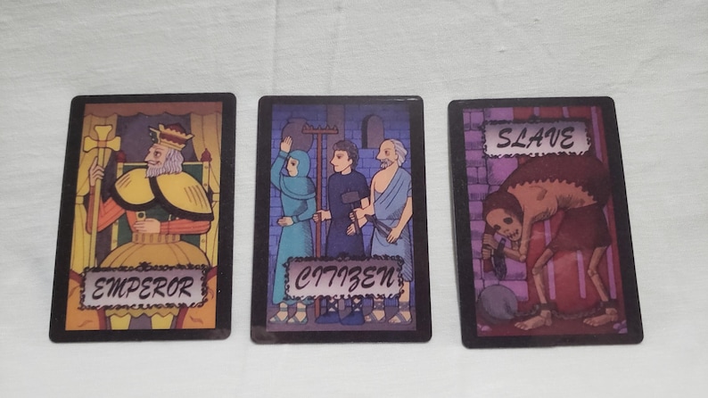 Kaiji E-Card Fan-Made Card Game – Ultimate Gambler Anime Playing Cards – Emperor Slave Citizen Set image 3