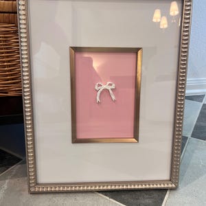 Framed Porcelain Intaglio Art: Champagne Gold Scalloped Frame