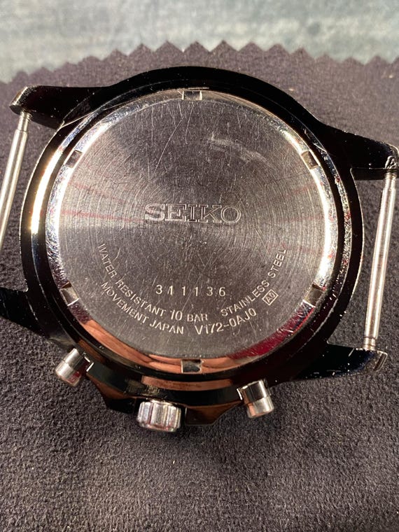 Seiko Solar Chronograph Cal V172-0AM8 - Etsy Seiko Solar Chronograph Cal V172-0AM8 - Etsy