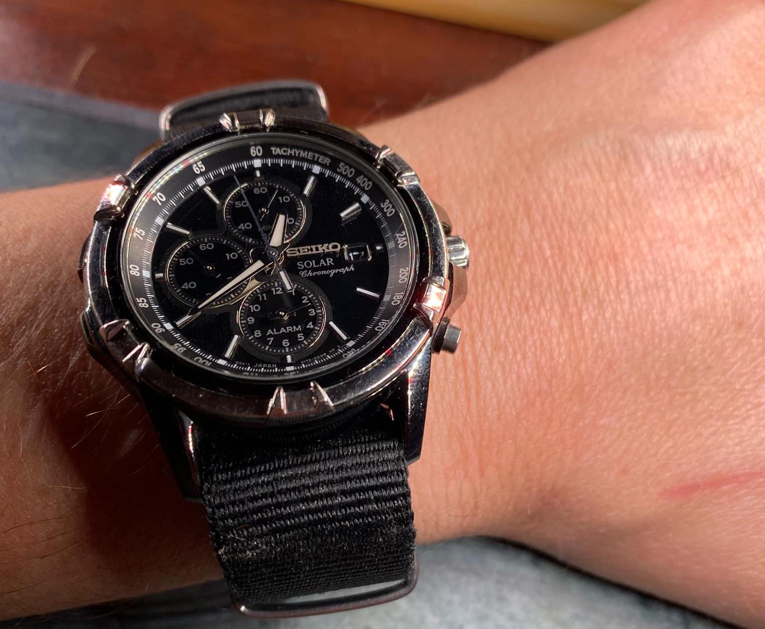 Seiko Solar Chronograph Cal V172-0AM8 - Etsy Seiko Solar Chronograph Cal V172-0AM8 - Etsy