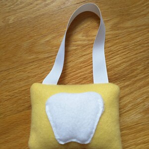 Hanging Tooth Fairy Pillow yellow