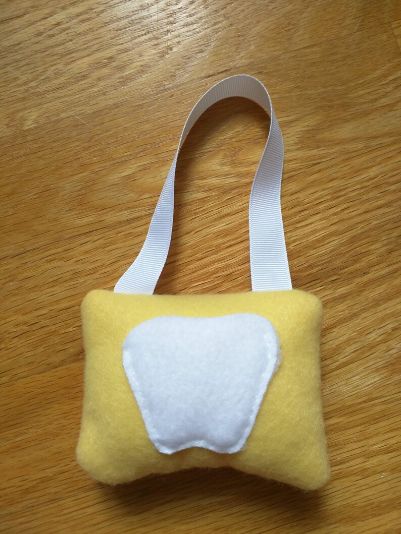 Hanging Tooth Fairy Pillow yellow