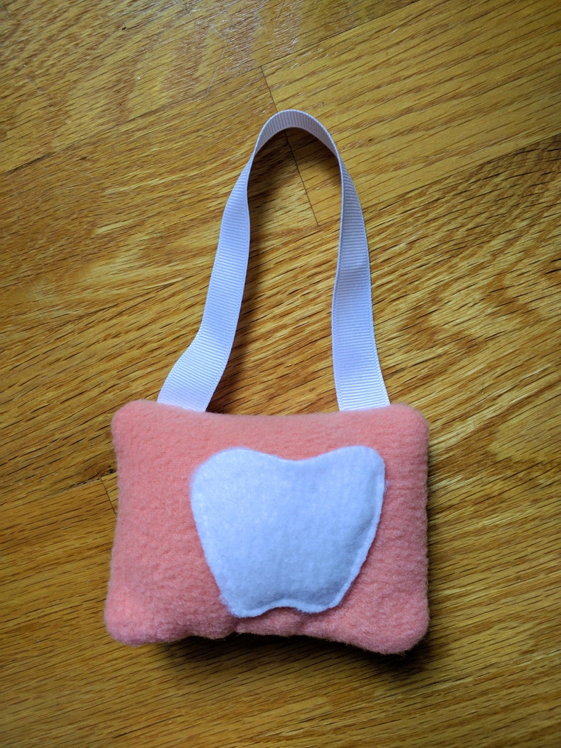 Hanging Tooth Fairy Pillow peach