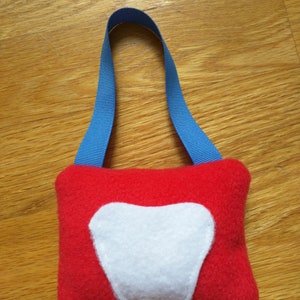 Hanging Tooth Fairy Pillow red