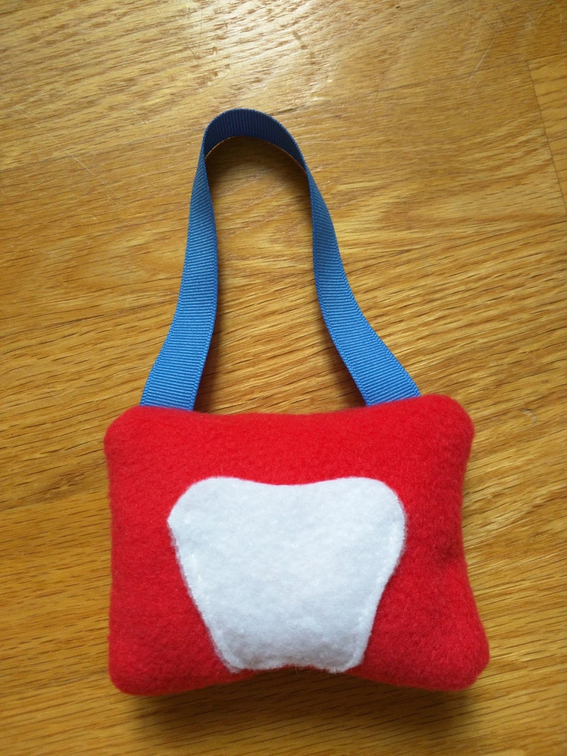 Hanging Tooth Fairy Pillow red