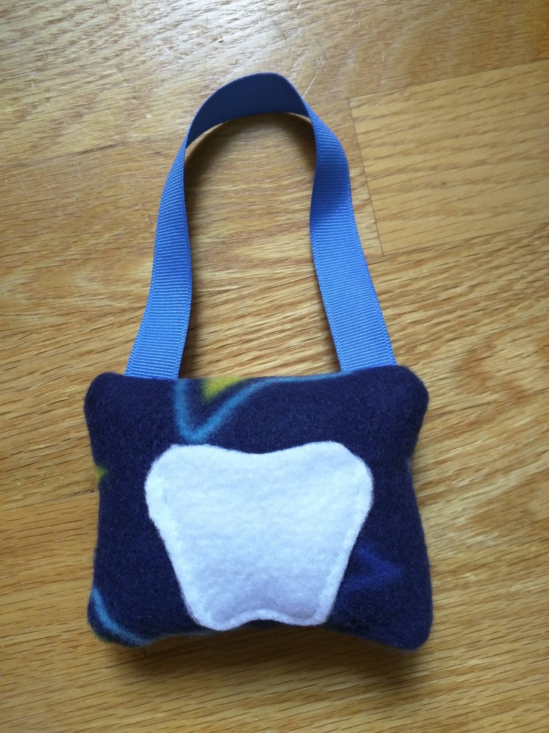 Hanging Tooth Fairy Pillow blue with stars