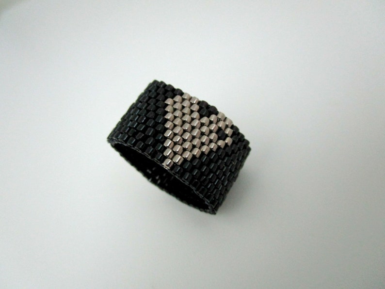 Beaded Peyote Heart Ring / Seed Bead Jewelry Etsy