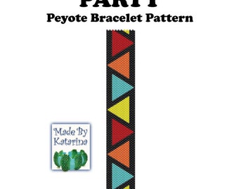 Peyote Bracelet Pattern Party / INSTANT DOWNLOAD PDF