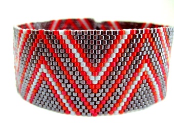 Peyote Chevron Bracelet / Seed Bead Jewelry