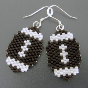 Voetbaloorbellen met kralen / Rocailles / Sterlingzilveren oorbellen / Cadeaus onder de 20 / US Duty Free