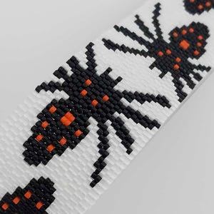 Peyote Pattern - Spider - INSTANT DOWNLOAD PDF - Peyote Stitch Bracelet Pattern - Halloween Peyote Pattern / Two Drop Even Peyote