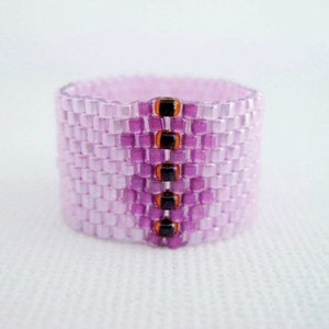 Seed Bead Ring / Beaded Peyote Jewelry