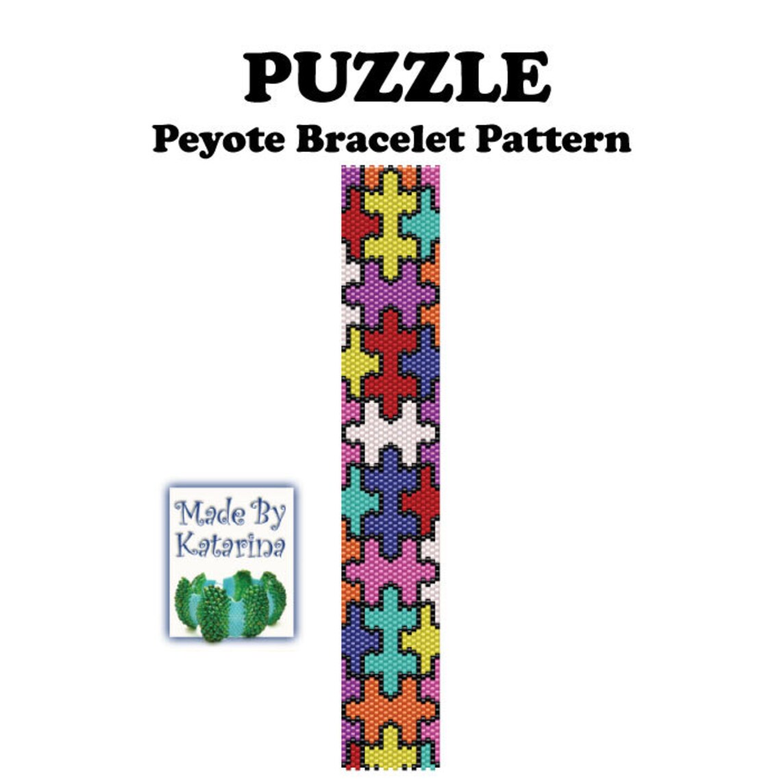 Peyote Bracelet Pattern Puzzle / INSTANT DOWNLOAD PDF Etsy