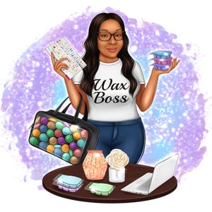 Custom cartoon logo, digital portrait, logo design, small business, wax epilation, jewelry bath bombs, rings, healthcare, cosmetic selling