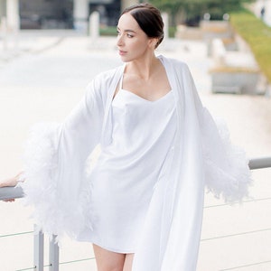 Short silk nightgown, silk slip dress, romantic bridal nightgown, bridal lingerie, short sleepwear, bridal shower gift, negligee slip dress