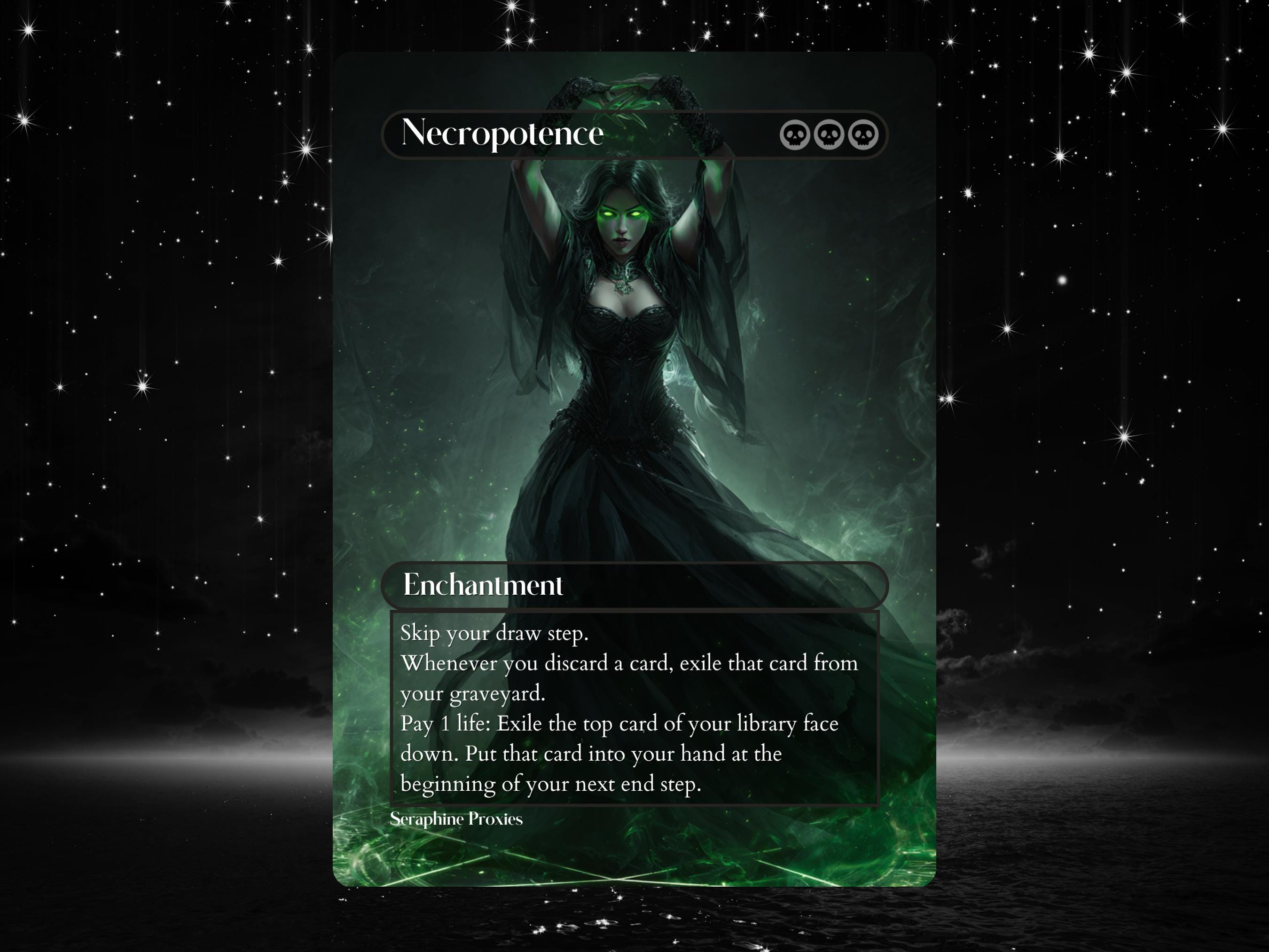 Mtg Necropotence Playmat - Etsy