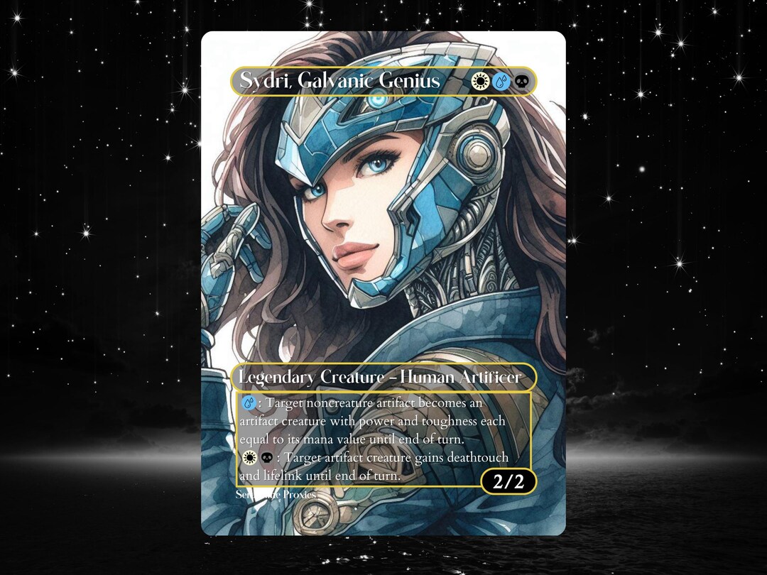 Sydri, Galvanic Genius - Proxy Full Art Custom Altered Art Card - Etsy