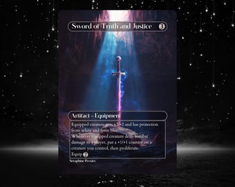 Sword of Truth and Justice - Proxy Full Art Custom Altered Art Card