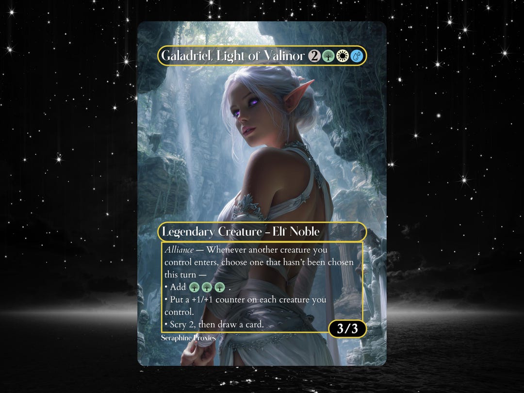 Galadriel, Light of Valinor - Proxy Full Art Custom Altered Art