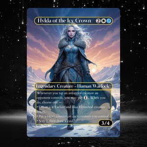 氷冠のヒルダ 改変版 フルアート MTG タップクイーン 神話エレメンタル
