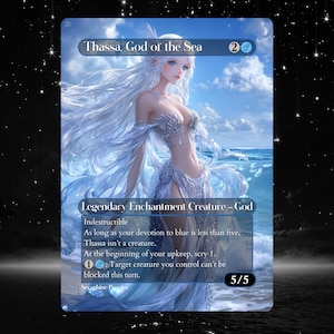 Thassa, God of the Sea - Proxy Full Art Custom Altered Art Card