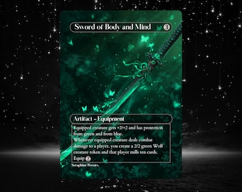 Sword of Body and Mind - Proxy Full Art Custom Altered Art Card