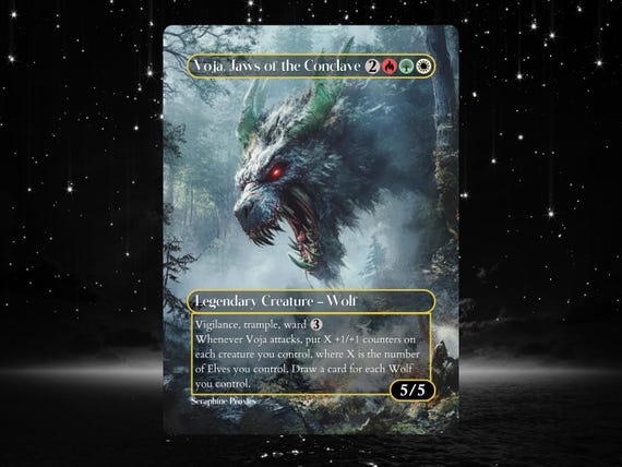 Voja, Jaws of the Conclave - Proxy Full Art Custom Altered Art