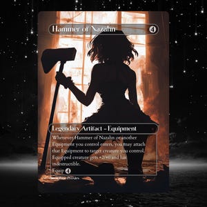 Hammer of Nazahn - Proxy Full Art Custom Altered Art Card