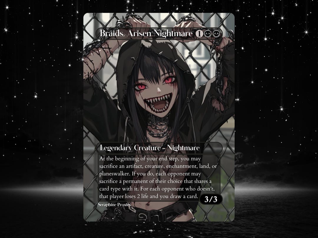 Braids, Arisen Nightmare #07 Foil – CB – Carte Magic Proxy – Art Alternatif Personnalisé