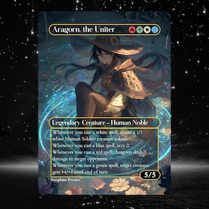Aragorn, the Uniter - Proxy Full Art Custom Altered Art Card