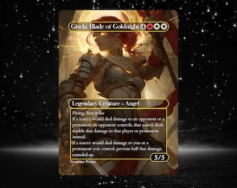 Gisela, Blade of Goldnight // Gisela, the Broken Blade - Magnetic Commander Showcase Deck Box - Etsy Gisela, Blade of Goldnight // Gisela, the Broken Blade - Magnetic Commander Showcase Deck Box - Etsy