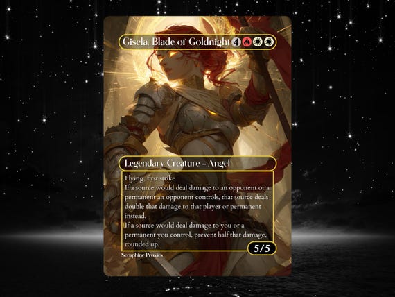 Gisela, Blade of Goldnight - Proxy Full Art Custom Altered Art