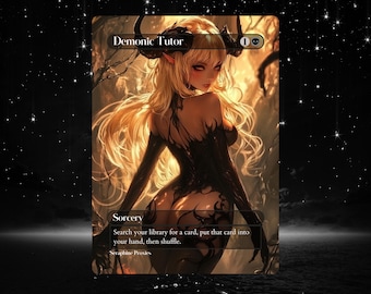Demonic Tutor - Proxy Full Art Custom Altered Art Card