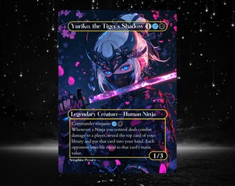 Yuriko, the Tiger&#39;s Shadow - Proxy Full Art Custom Altered Art Card