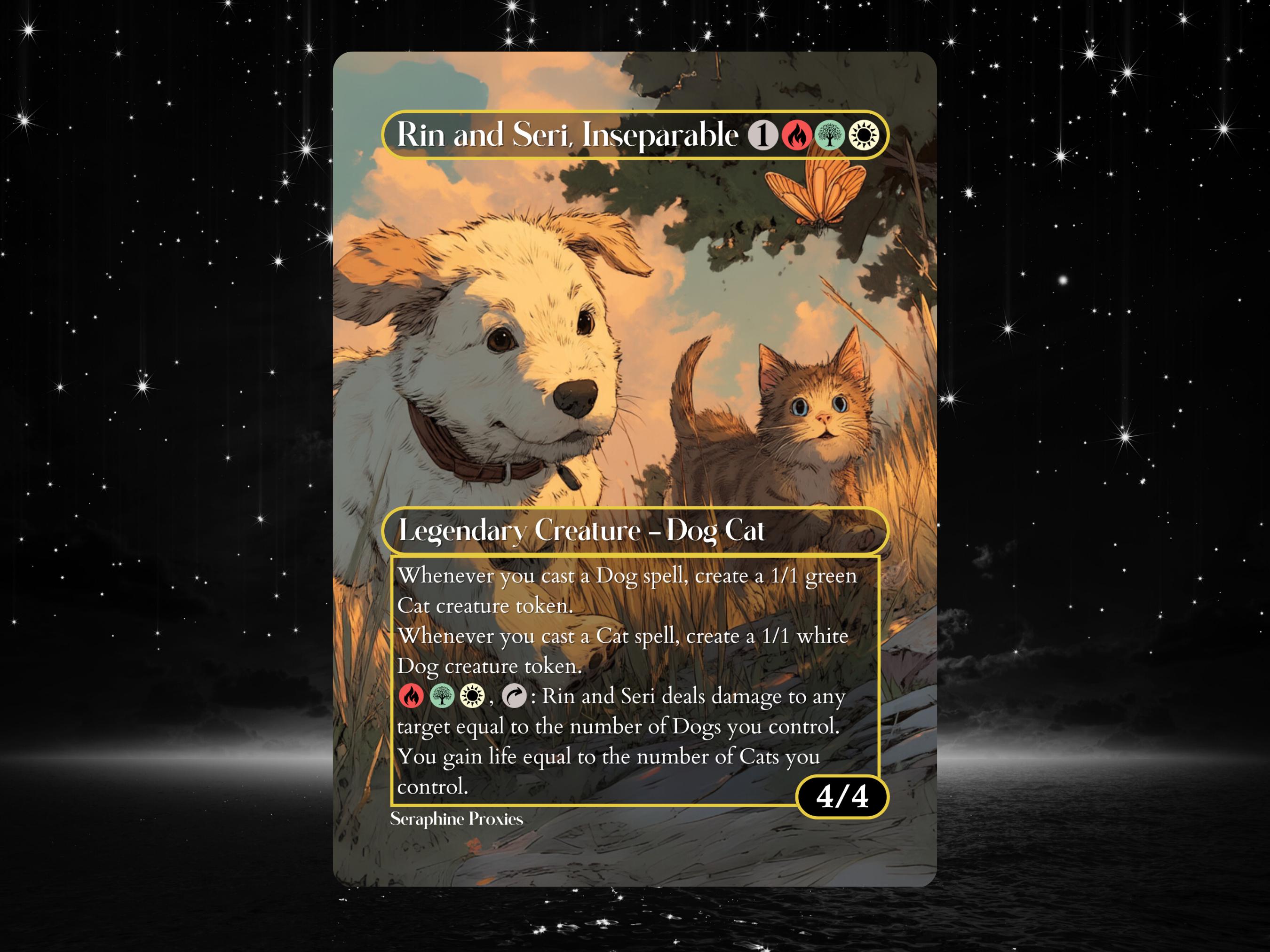 Rin and Seri, Inseparable - Proxy Full Art Custom Altered Art Card