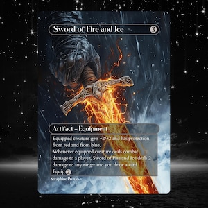 Sword of Fire and Ice Proxy - Custom Altered Art Card  - Proxies