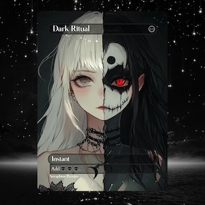 Dark Ritual - Proxy Full Art Custom Altered Art Card