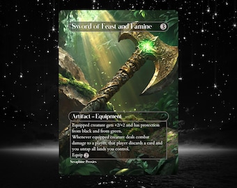Sword of Feast and Famine - Proxy Full Art Custom Altered Art Card