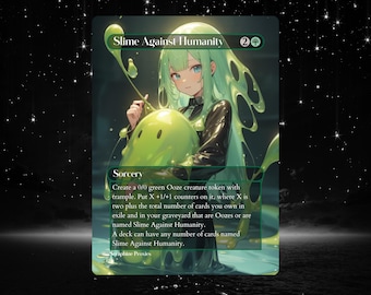 Slime Against Humanity - Tarjeta de arte alterado personalizada con arte completo de Proxy