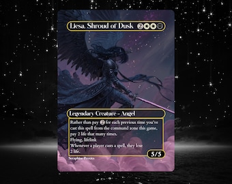 Liesa, Shroud of Dusk - Proxy Full Art Custom Altered Art Card