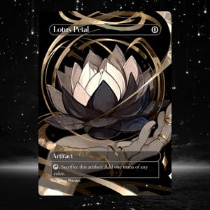 Lotus Petal Altered Full Art MTG Magic Alter Cedh Artifact
