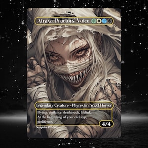 Atraxa, Preators 'Voice- Proxy Full Art Custom Altered Art Card