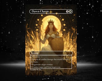 Amuleto del amanecer - Tarjeta de arte alterado personalizada con arte completo