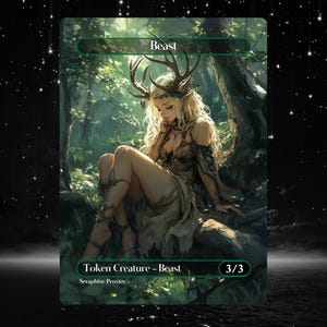 Beast Token - Proxy Full Art Custom Altered Art Card