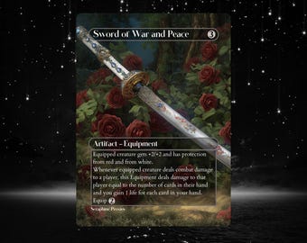 Sword of War and Peace | Proxy Card - Etsy