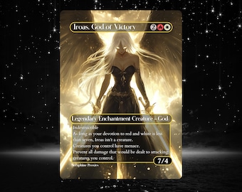 Iroas, Dios de la Victoria - Tarjeta de arte alterada personalizada con arte completo de Proxy