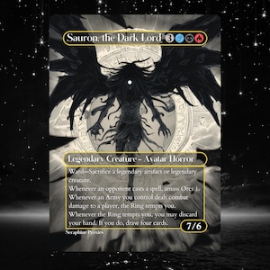Sauron, the Dark Lord - Proxy Full Art Custom Altered Art Card