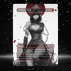Jeska&#39;s Will - Proxy Full Art Custom Altered Art Card