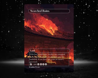 Scorched Ruins Alternate Art MTG Proxy - Etsy