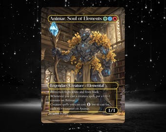 Animar, die Seele der Elemente - Proxy Full Art Custom Altered Art Card